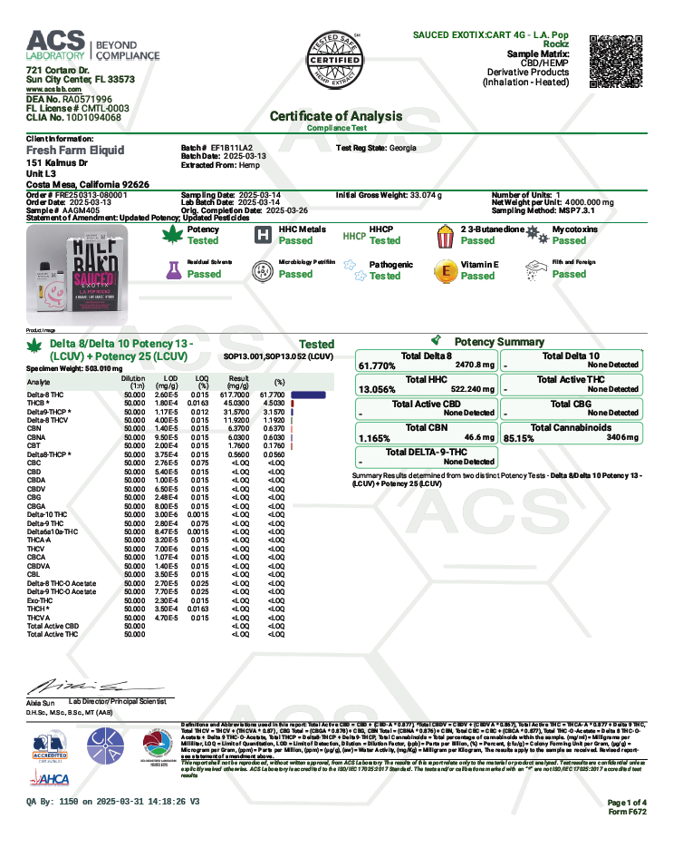 LA Pop Rockz 4g Hybrid Disposable